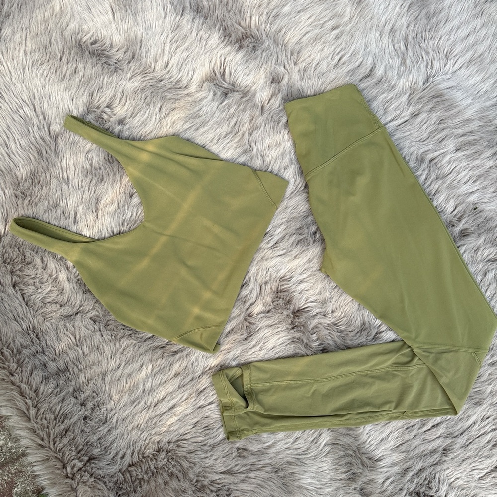 Lululemon Athletica Olive Green Set